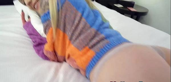  Barely legal stepsister POV fucked and fed with cum